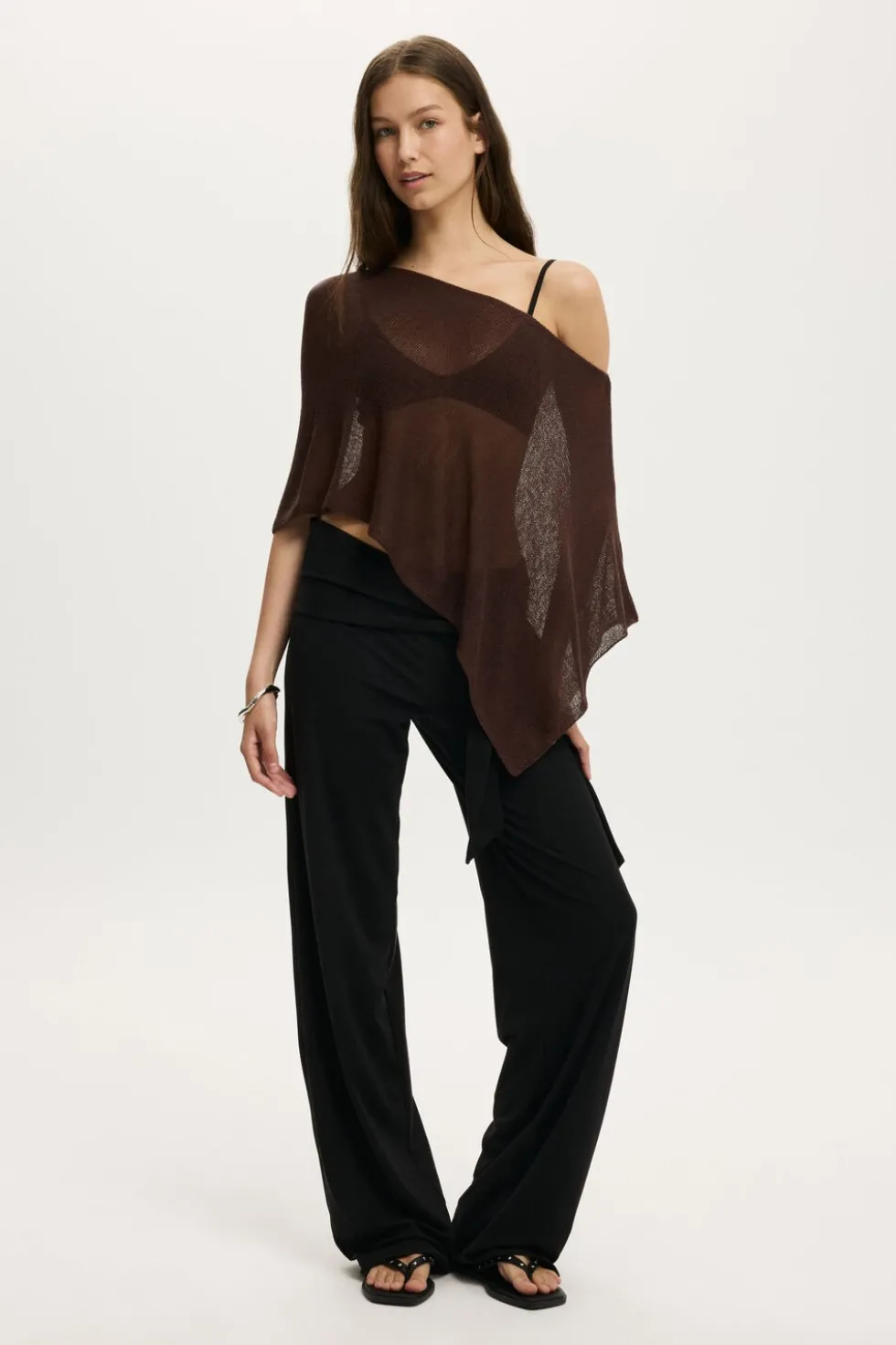 Sheer Knit Poncho