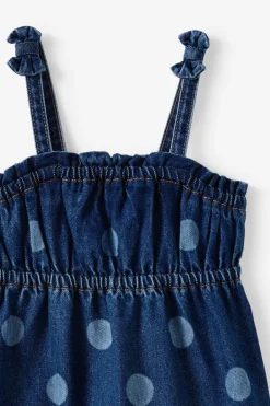 Sleeveless Denim Tiered Dress