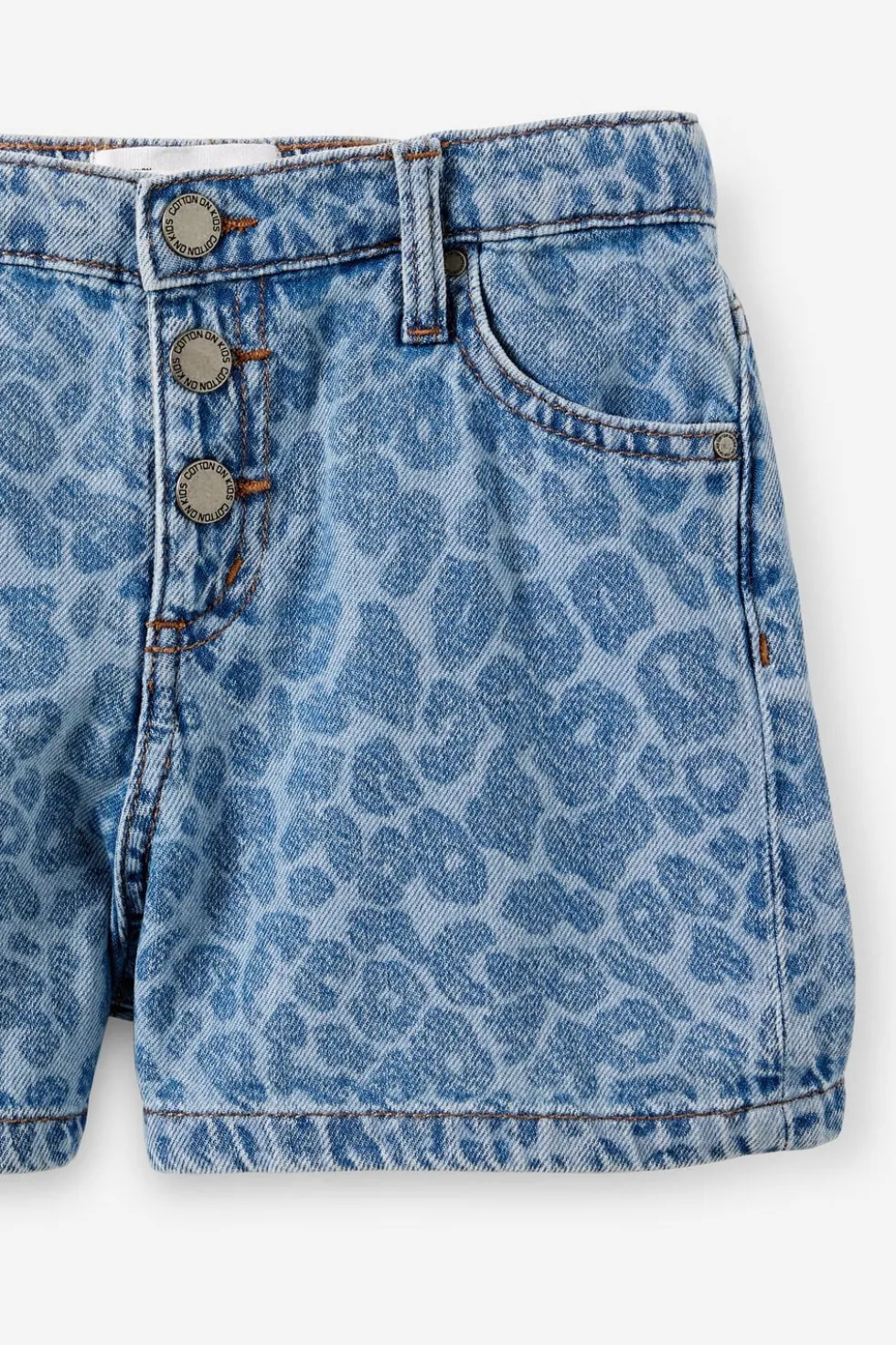 Snap Front Denim Short