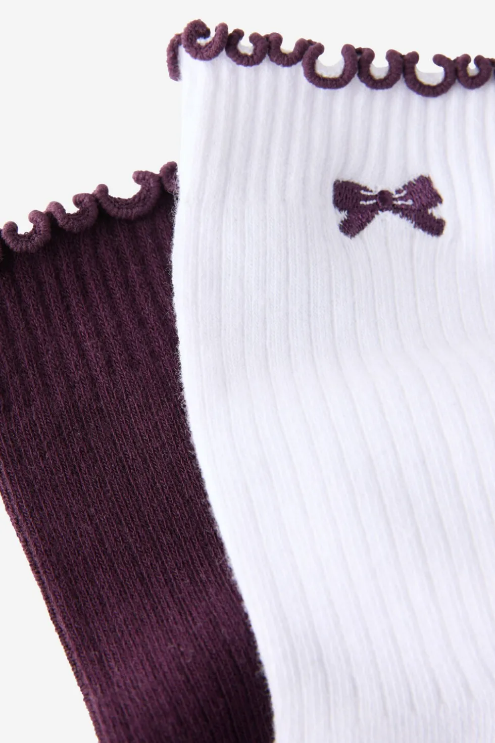 The Perfect Pair Frill Rib Crew Sock 2Pk