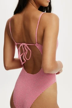 Tie Back Strappy One Piece Brazilian