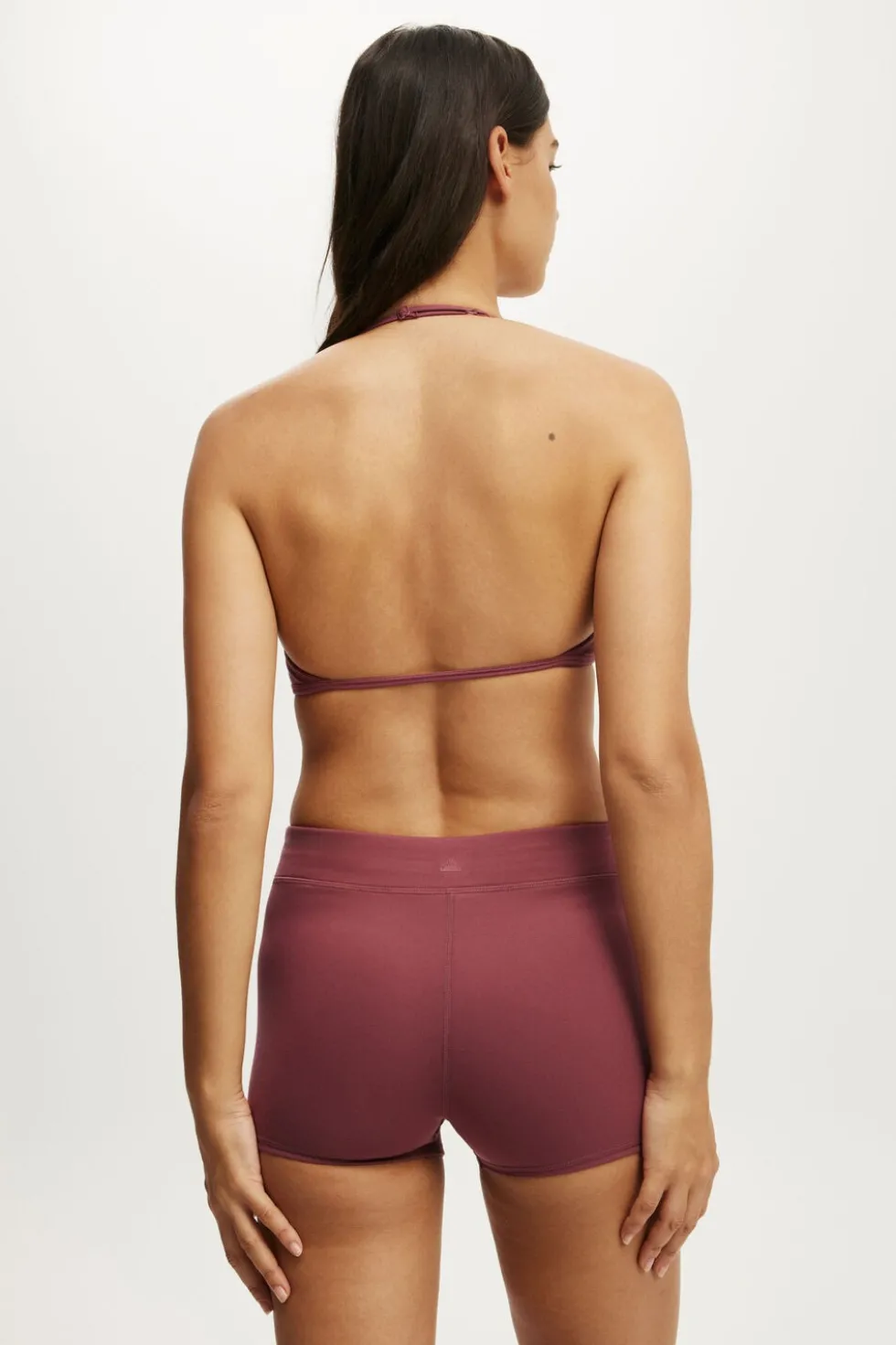 Ultra Soft Halter Open Back Crop