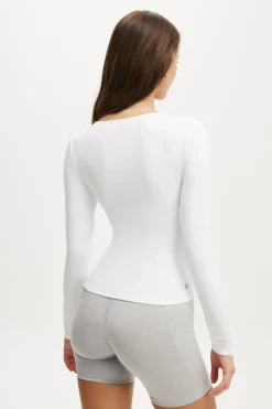 Ultra Soft Plunge Front Long Sleeve