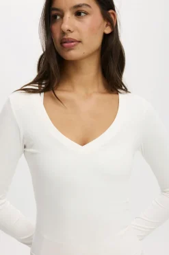 Ultra Soft Plunge Front Long Sleeve