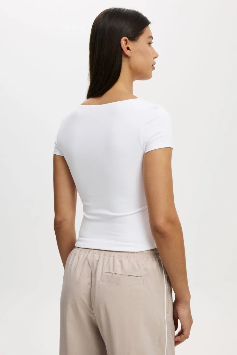 Ultra Soft Square Neck Fitted Tshirt