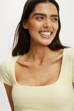 Ultra Soft Square Neck Fitted Tshirt