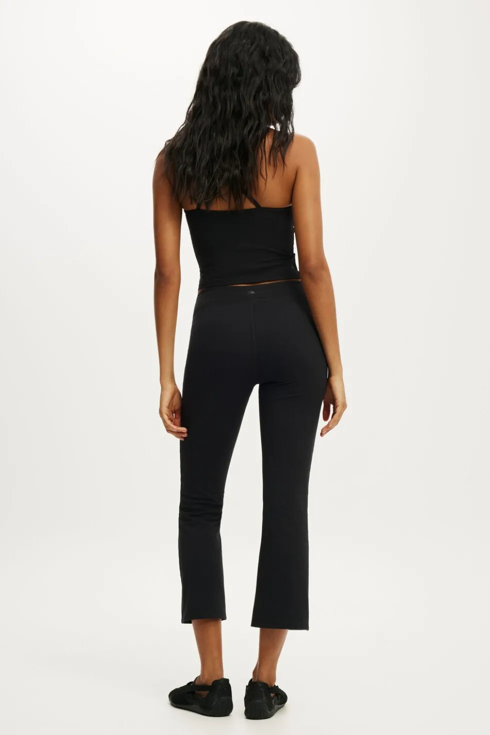 Ultra Soft Tie Front Cropped Kick Flare