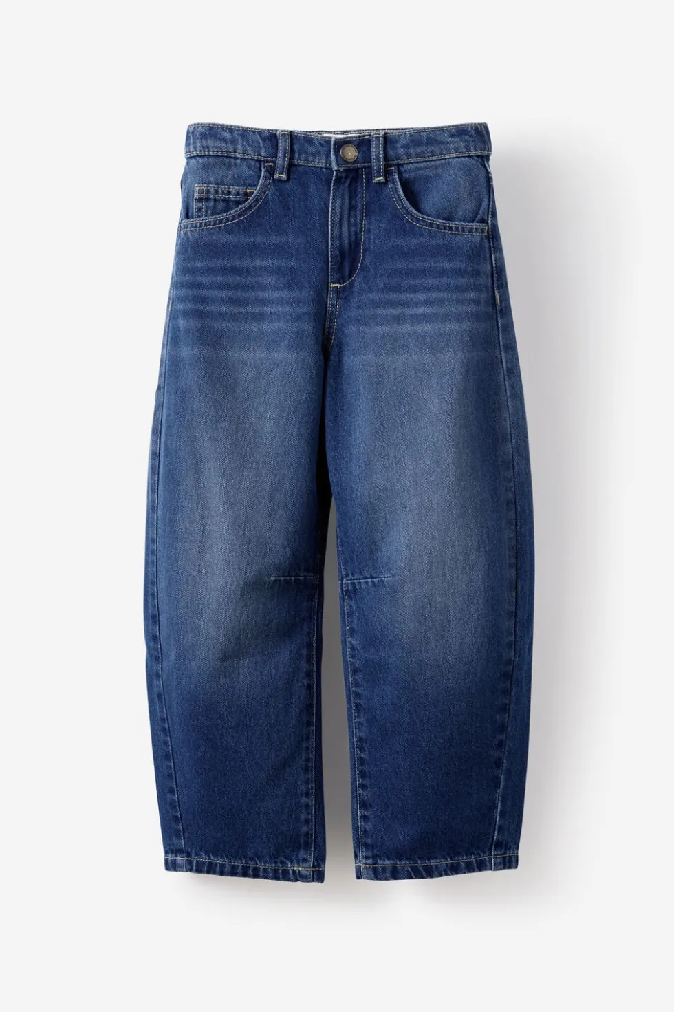 Unisex Barrel Leg Denim Jean