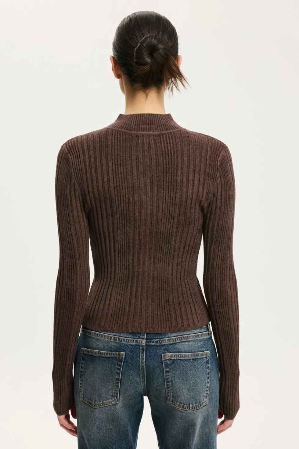 Variegated Rib Zip Through