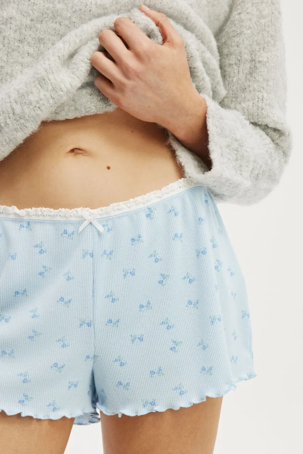 Waffle Baby Lock Hem Short