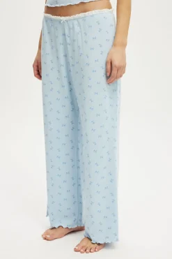 Waffle Wide Leg Pant