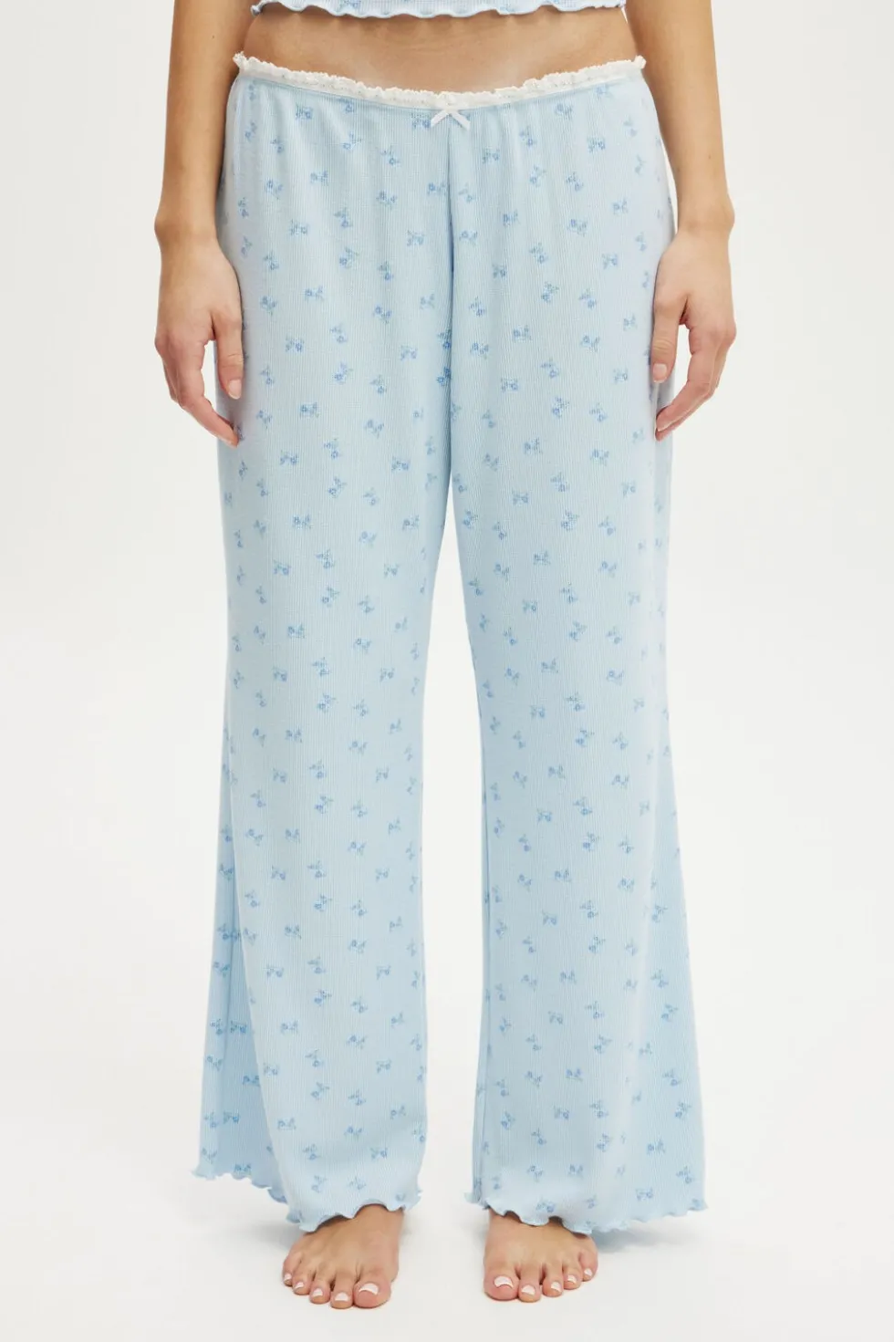 Waffle Wide Leg Pant