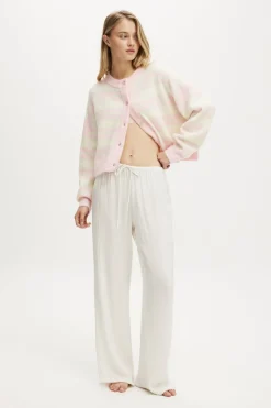 Washed Satin Wide Leg Pant