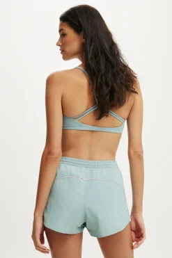 Woven Dolphin Hem Micro Short